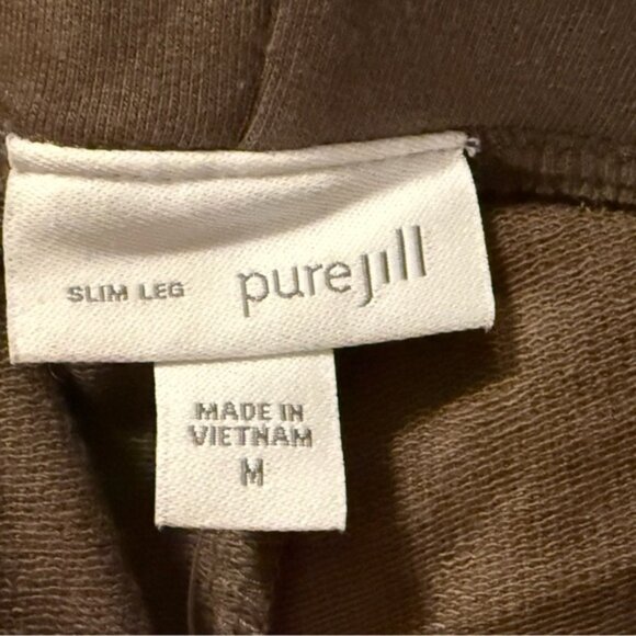 New Pure Jill hazelnut knit pants Sz M pull on 57% Pima cotton 38% modal rayon - Picture 7 of 8